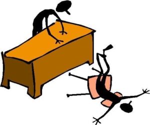 beans-clipart-a-cartoon-of-man-falling-off-desk