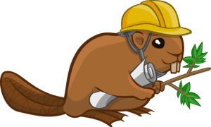 Beaver Clipart A Beaver With Hard Hat And Branch