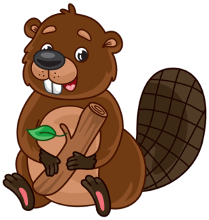 beaver-clipart-a-beaver-with-leaf-in-its-hand