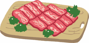 beef-clipart-a-piece-of-meat-with-parise-on-cutting-board