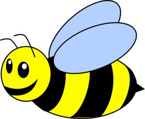 bees-clipart-a-bee-with-blue-and-yellow-stripe