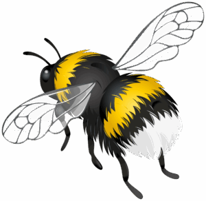 bees-clipart-a-bum-with-black-background