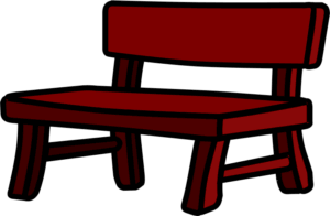 Bench Clipart A Red Chair With Black Background