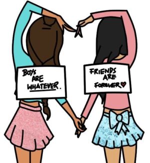 best-friend-clipart-two-girls-holding-signs-that-say-friends-are-forever
