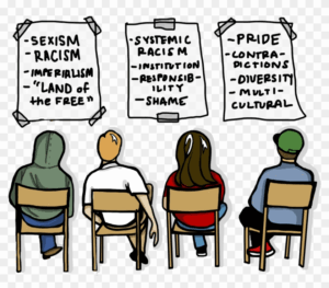 bias-clipart-a-group-of-people-sitting-in-classroom-with-signs-on-them