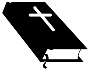 bible-study-clipart-a-black-and-white-image-of-book-with-cross