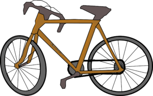 bicycle-clipart-a-bicycle-with-brown-frame-and-black-seat