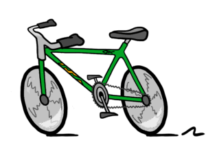 bicycle-clipart-a-green-bicycle-with-white-wheel-and-black-background
