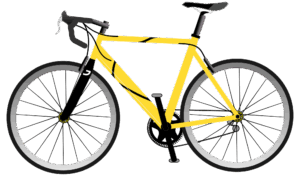 bicycle-clipart-a-yellow-bicycle-with-black-background