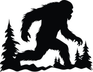 Bigfoot Clipart A Bigfoot Silhouetted In The Woods