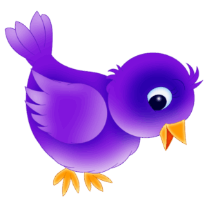 birds-clipart-a-purple-bird-with-yellow-beak