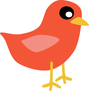 birds-clipart-a-red-bird-with-yellow-feet-and-black-background