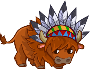 bison-clipart-a-bison-wearing-headdre