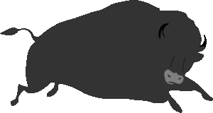 bison-clipart-a-black-and-white-silhouette-of-bull