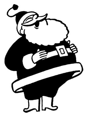 black-and-white-christmas-clipart-santa-claus-clipart