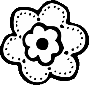 black-and-white-flower-clipart-a-flower-icon