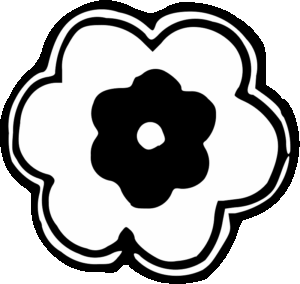 black-and-white-flower-clipart-a-white-flower-on-black-background