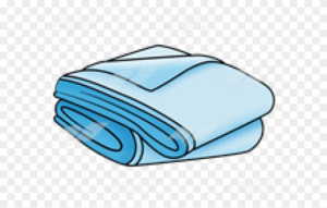 blanket-clipart-a-blue-towel-on-white-background