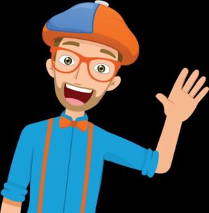 blippi-clipart-a-man-in-blue-shirt-and-orange-hat-is-waving