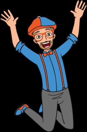 blippi-clipart-a-man-jumping-with-his-hands-up