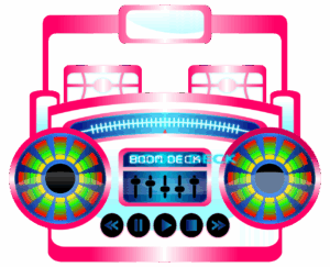 boombox-clipart-a-pink-radio-with-clock-on-top