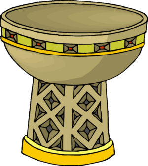 bowl-clipart-a-drum-with-pattern-on-it