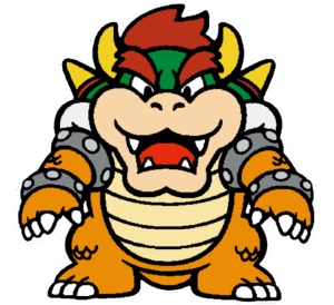 bowser-clipart-a-cartoon-character-with-red-nose-and-green-hat