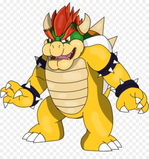 bowser-clipart-a-yellow-and-black-pokemon-with-red-mohawk-on-his-head