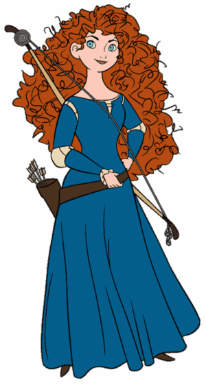 brave-clipart-a-cartoon-of-woman-with-red-hair-and-bow