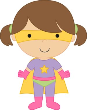 brave-clipart-a-girl-in-superhero-costume