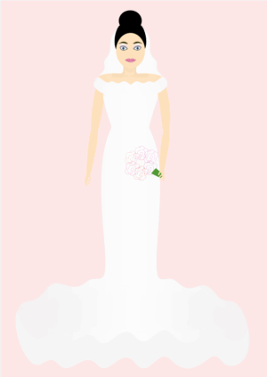 bride-clipart-a-bride-in-white-dress-with-bouquet