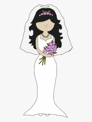 bride-clipart-a-bride-with-bouquet-of-flowers