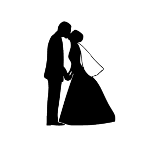 bride-clipart-a-silhouette-of-bride-and-groom-kissing