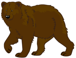 brown-bear-clipart-a-brown-bear-walking-on-black-background