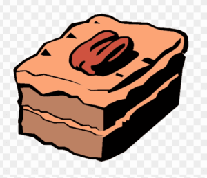 brownie-clipart-a-piece-of-cake-with-chocolate-on-top