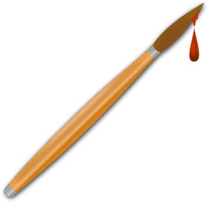 brush-clipart-a-pencil-with-red-tip-on-it