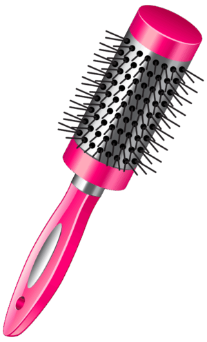 brush-hair-clipart-a-pink-brush-with-black-dots-on-it
