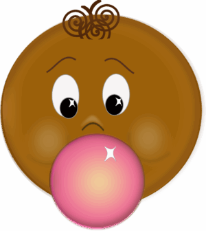 bubble-gum-clipart-a-brown-bear-with-pink-nose