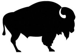 buffalo-clipart-a-bison-and-silhouettes
