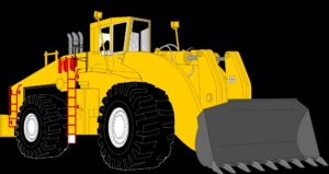 bulldozer-clipart-a-yellow-bull-with-black-background