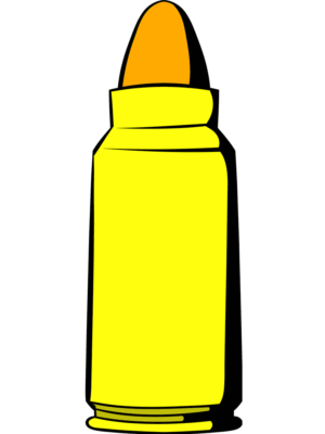 bullet-clipart-a-yellow-bottle-with-black-cap
