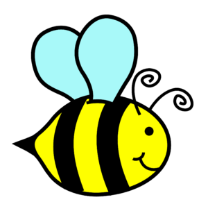 bumble-bee-clipart-a-bee-with-blue-and-yellow-stripe