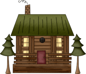 cabin-clipart-a-small-wooden-cabin-with-green-roof