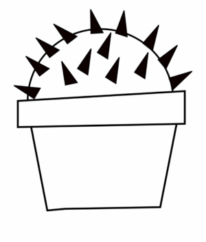 cactus-clipart-black-and-white-a-pot-with-spikes-on-it