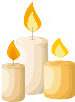 Candles Clipart Three Candles With Flames