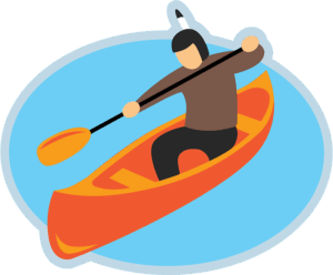 canoe-clipart-a-man-in-kayak-paddle