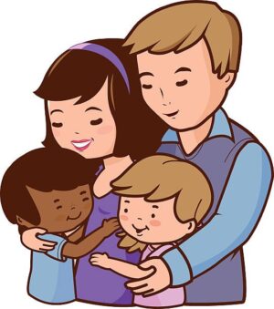 caring-clipart-a-family-hugging-and-smiling