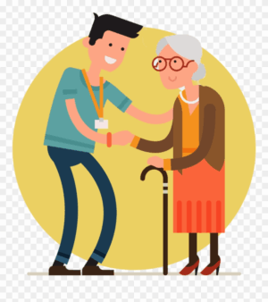 caring-clipart-an-elderly-is-helping-a-woman-to-walk