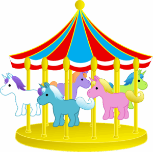 carnival-clipart-a-carousel-with-three-horses-on-it