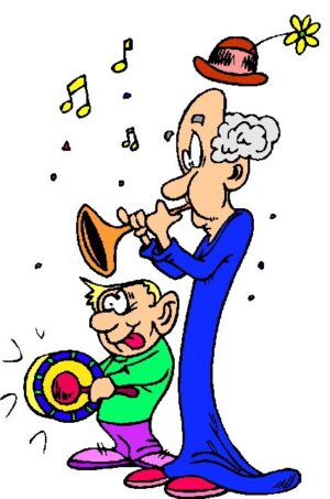 carnival-clipart-a-cartoon-of-an-old-man-playing-with-child